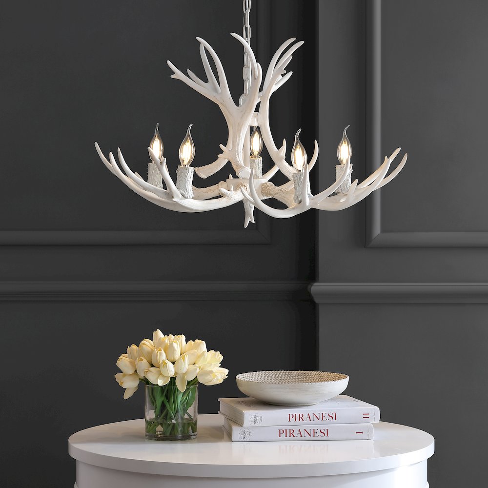Eldora Adjustable Resin Antler Led Chandelier. Picture 6