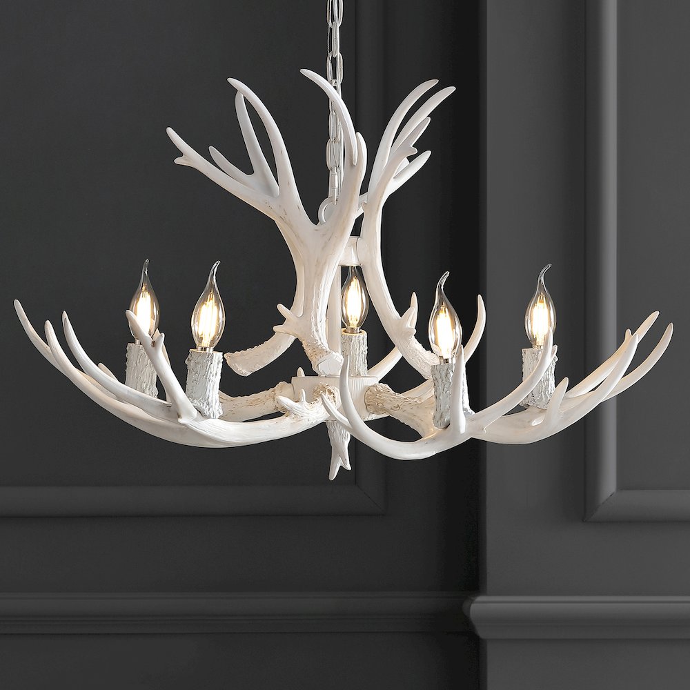 Eldora Adjustable Resin Antler Led Chandelier. Picture 9