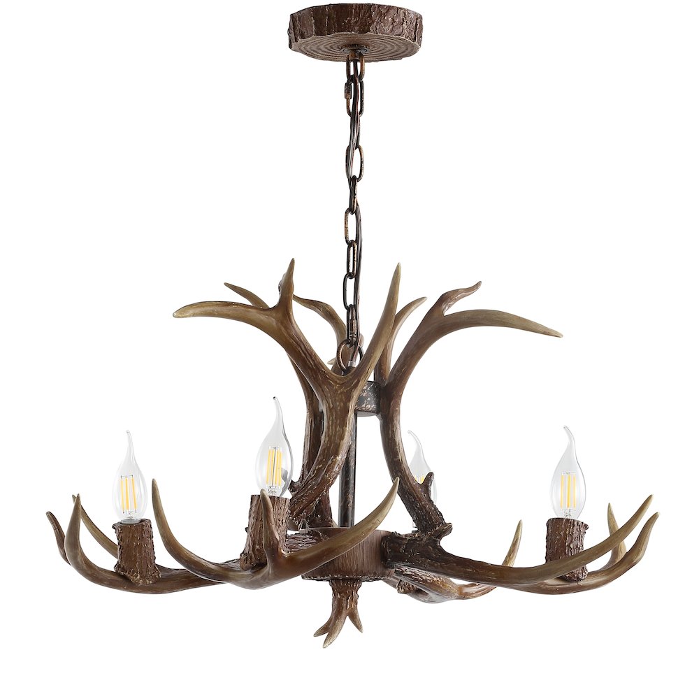Eldora Adjustable Resin Antler Led Chandelier. Picture 2