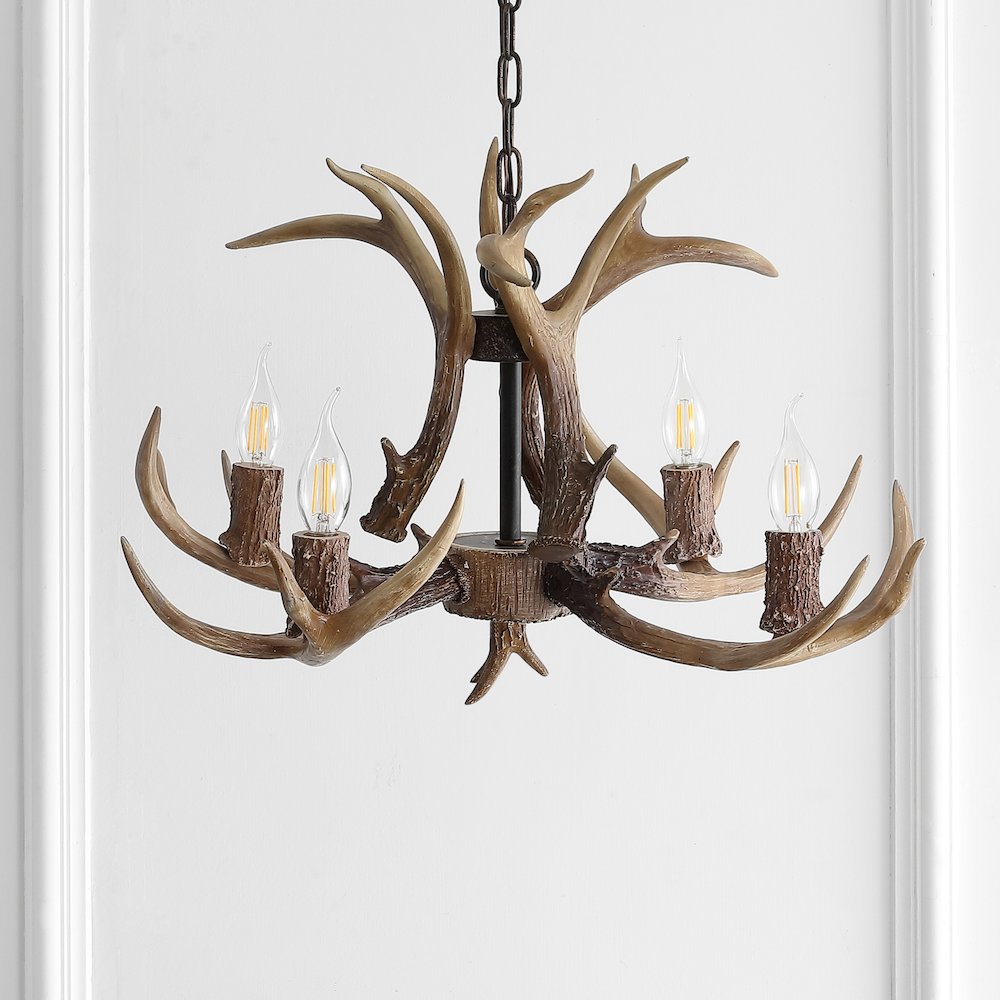 Eldora Adjustable Resin Antler Led Chandelier. Picture 9