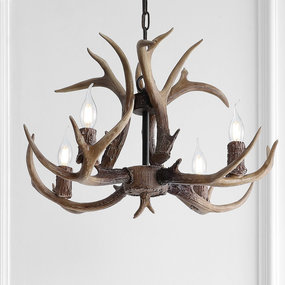 Eldora Adjustable Resin Antler Led Chandelier. Picture 11