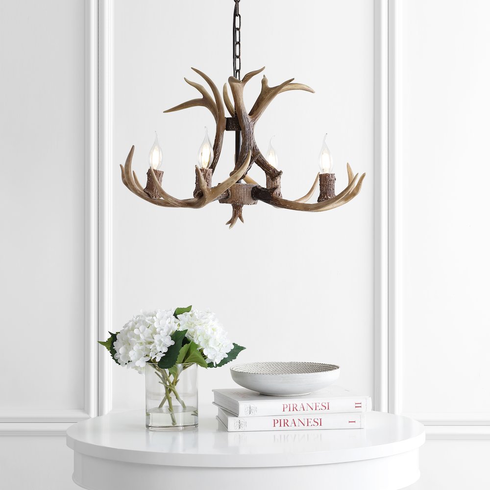 Eldora Adjustable Resin Antler Led Chandelier. Picture 6