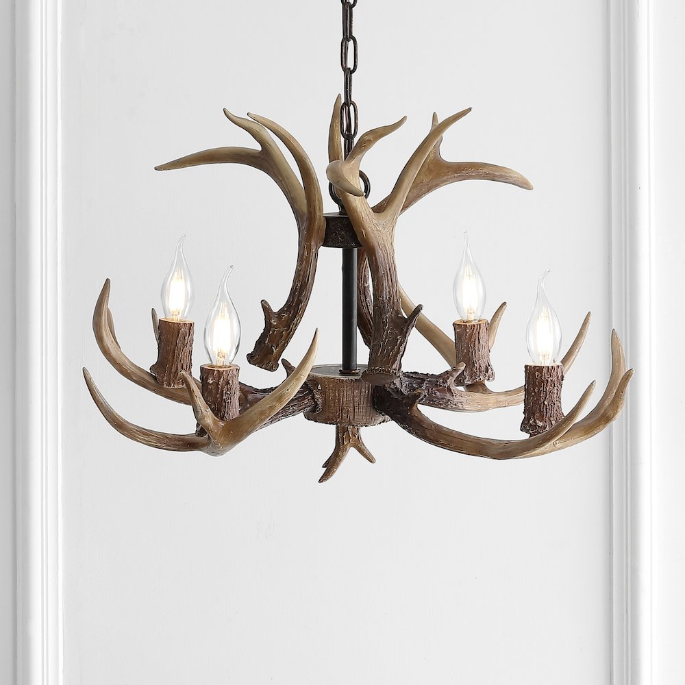 Eldora Adjustable Resin Antler Led Chandelier. Picture 10