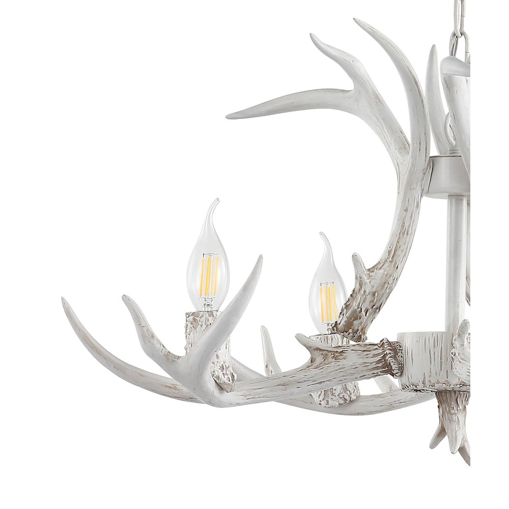 Eldora Adjustable Resin Antler Led Chandelier. Picture 3