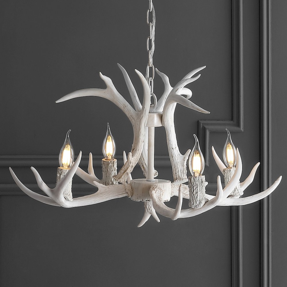 Eldora Adjustable Resin Antler Led Chandelier. Picture 13