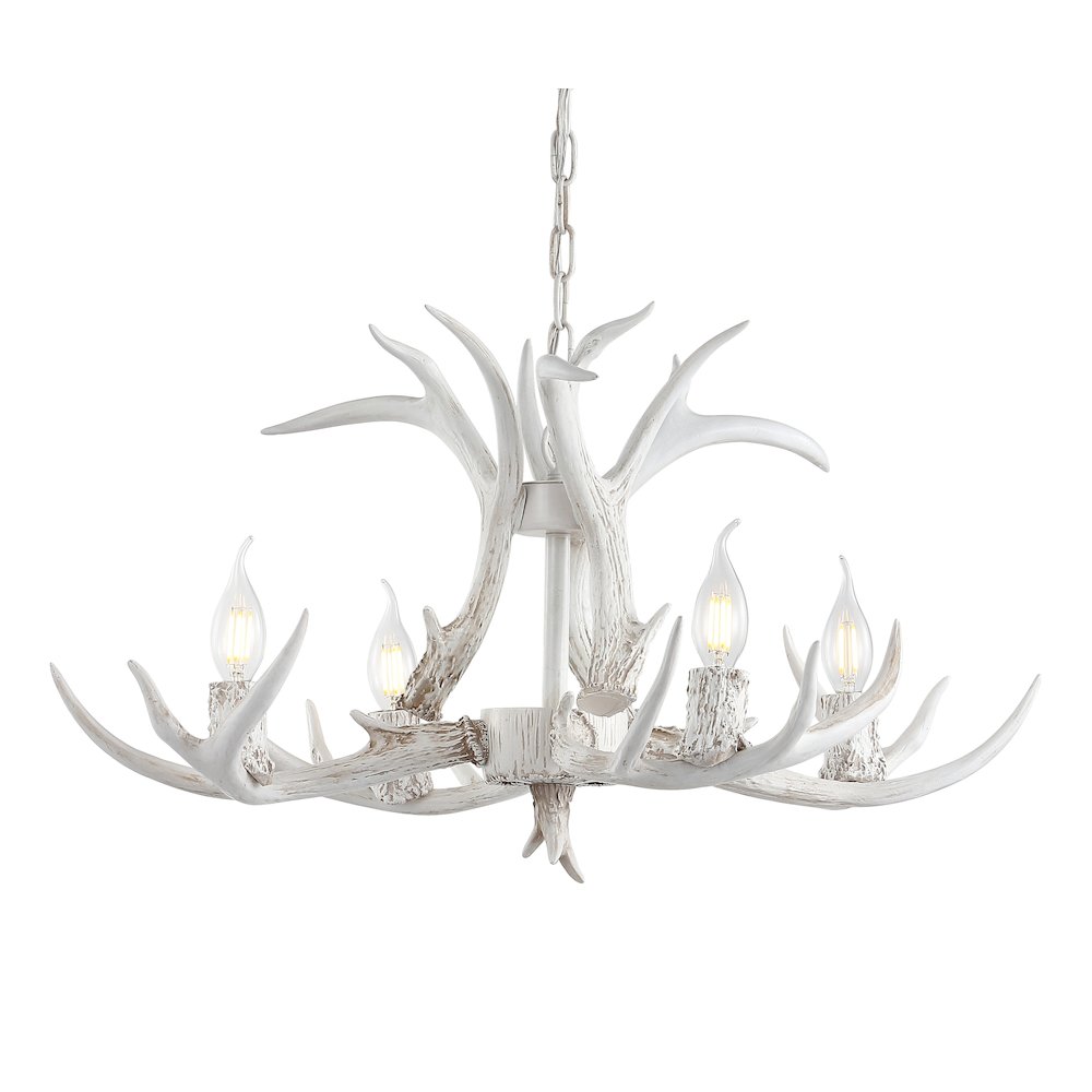Eldora Adjustable Resin Antler Led Chandelier. Picture 12