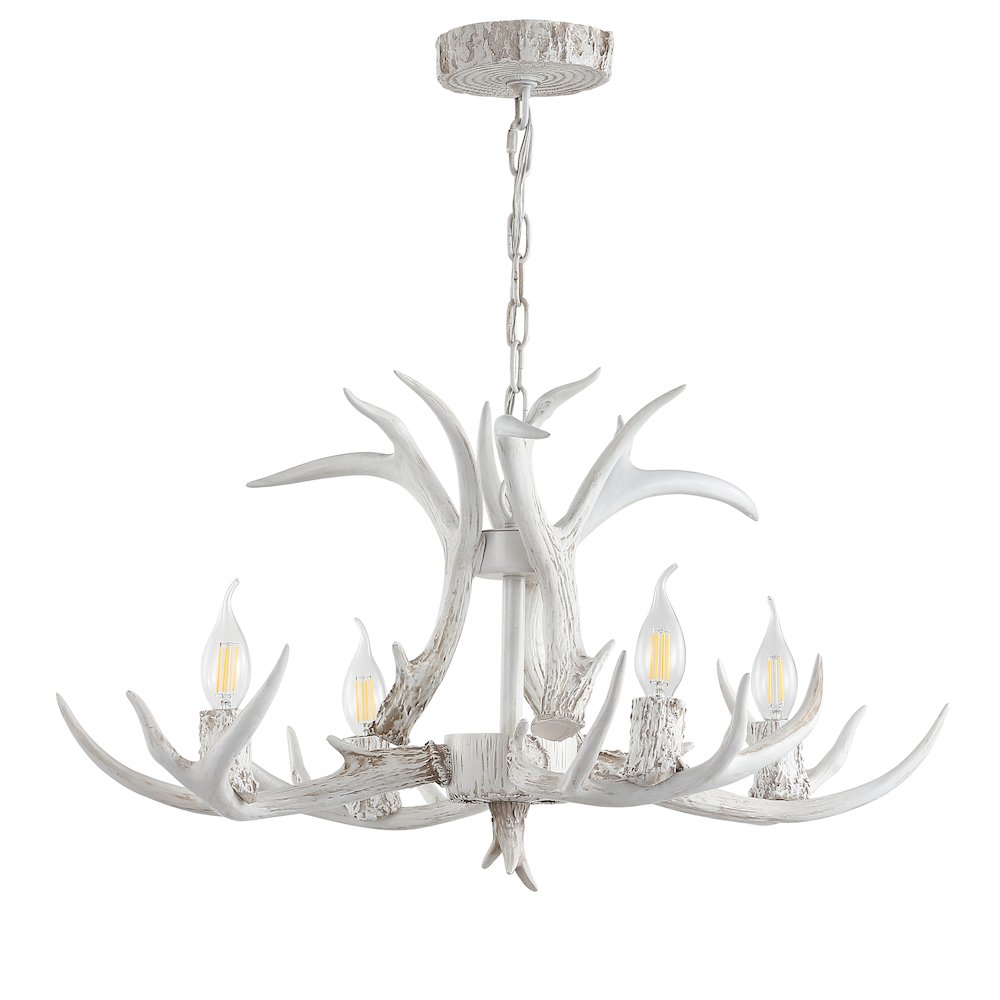 Eldora Adjustable Resin Antler Led Chandelier. Picture 2