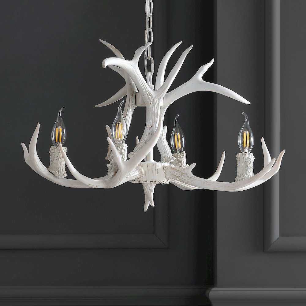 Eldora Adjustable Resin Antler Led Chandelier. Picture 7