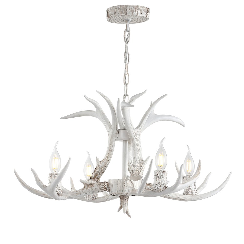 Eldora Adjustable Resin Antler Led Chandelier. Picture 1