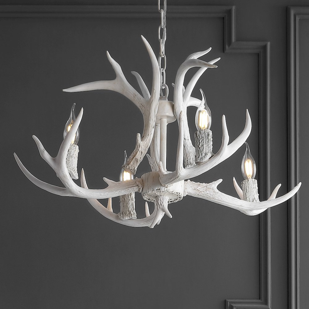 Eldora Adjustable Resin Antler Led Chandelier. Picture 11