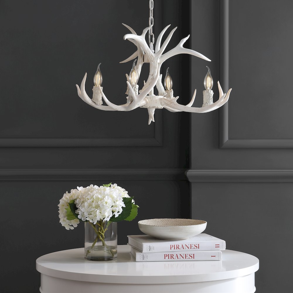 Eldora Adjustable Resin Antler Led Chandelier. Picture 5
