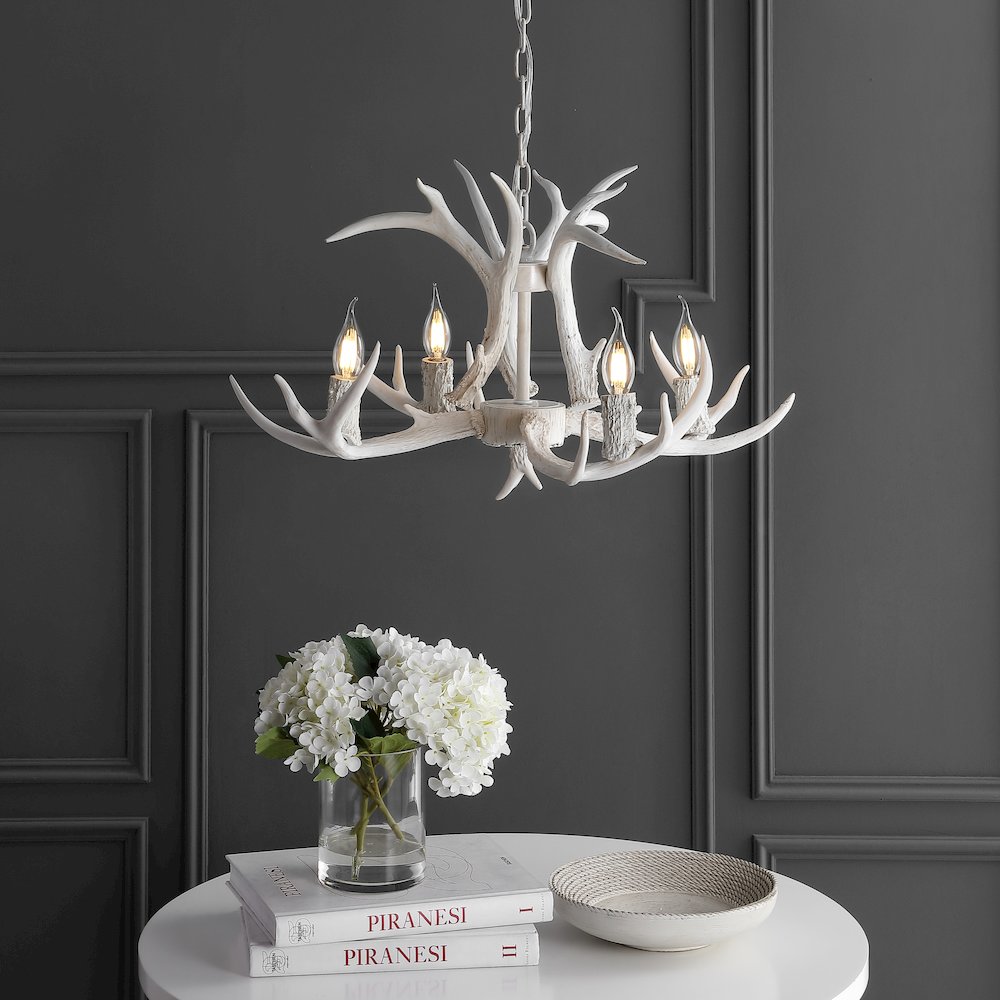 Eldora Adjustable Resin Antler Led Chandelier. Picture 6