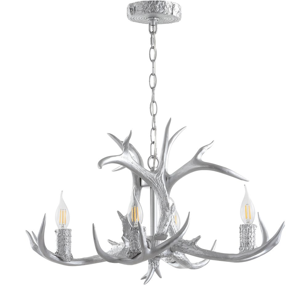 Eldora Adjustable Resin Antler Led Chandelier. Picture 4