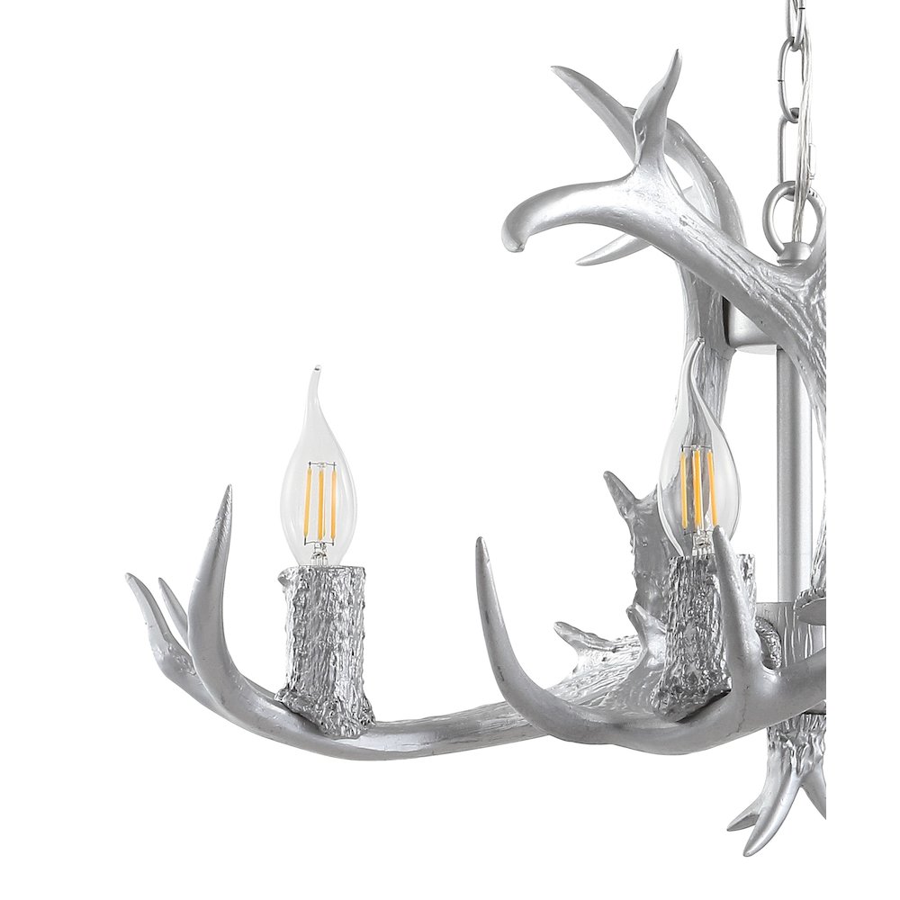 Eldora Adjustable Resin Antler Led Chandelier. Picture 3