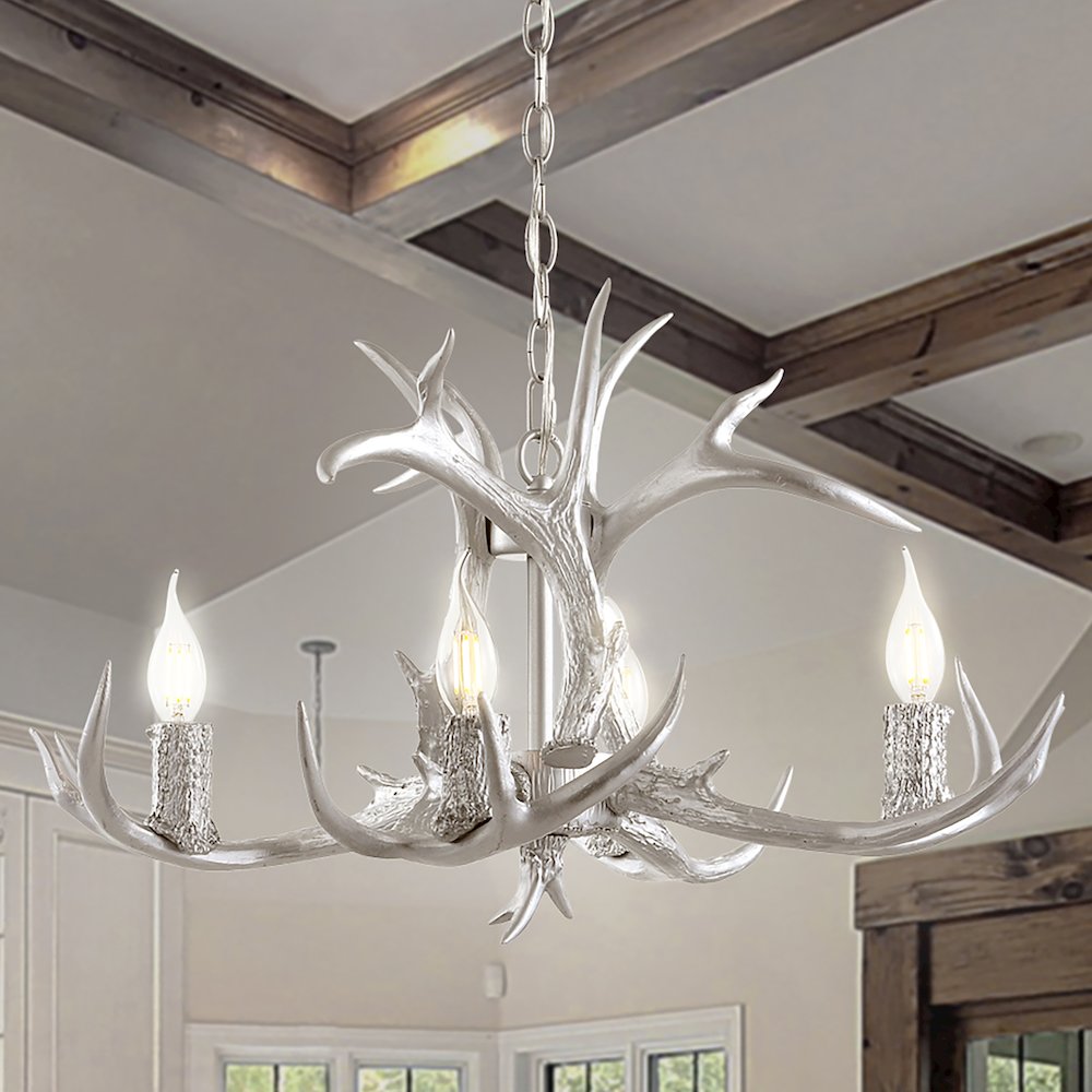 Eldora Adjustable Resin Antler Led Chandelier. Picture 15
