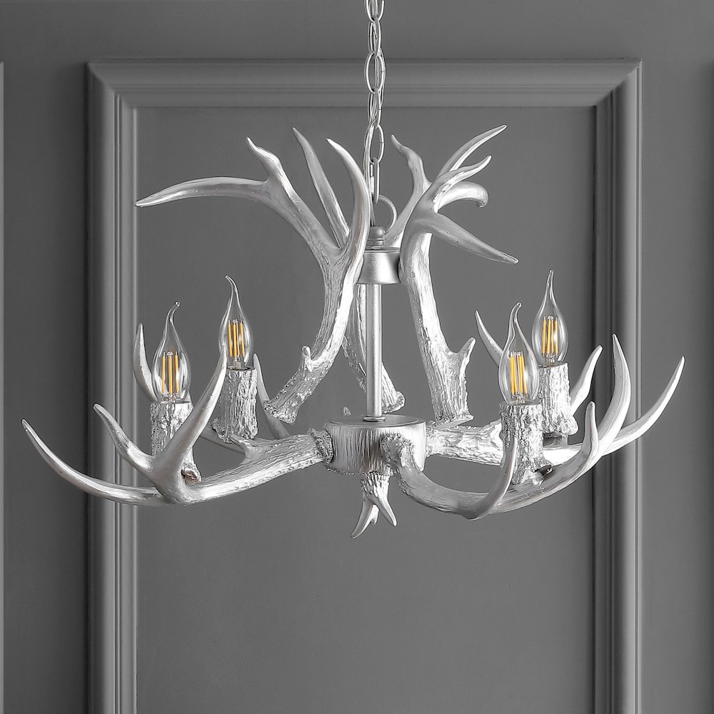 Eldora Adjustable Resin Antler Led Chandelier. Picture 9