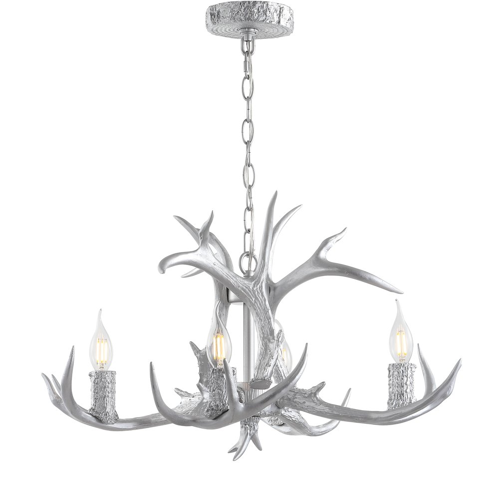 Eldora Adjustable Resin Antler Led Chandelier. Picture 1