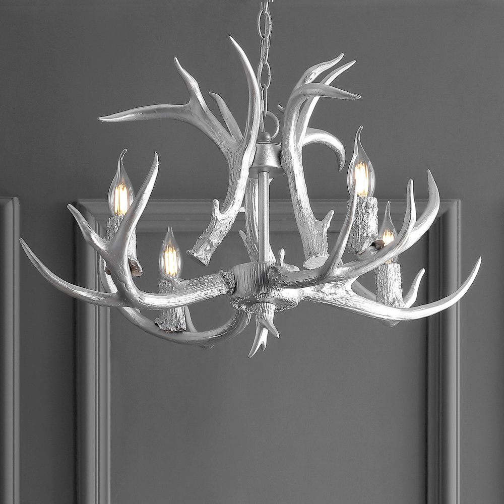 Eldora Adjustable Resin Antler Led Chandelier. Picture 12