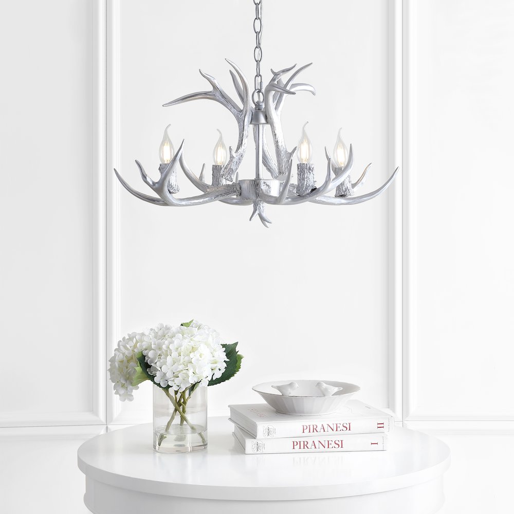 Eldora Adjustable Resin Antler Led Chandelier. Picture 6