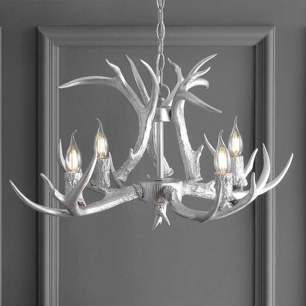 Eldora Adjustable Resin Antler Led Chandelier. Picture 11
