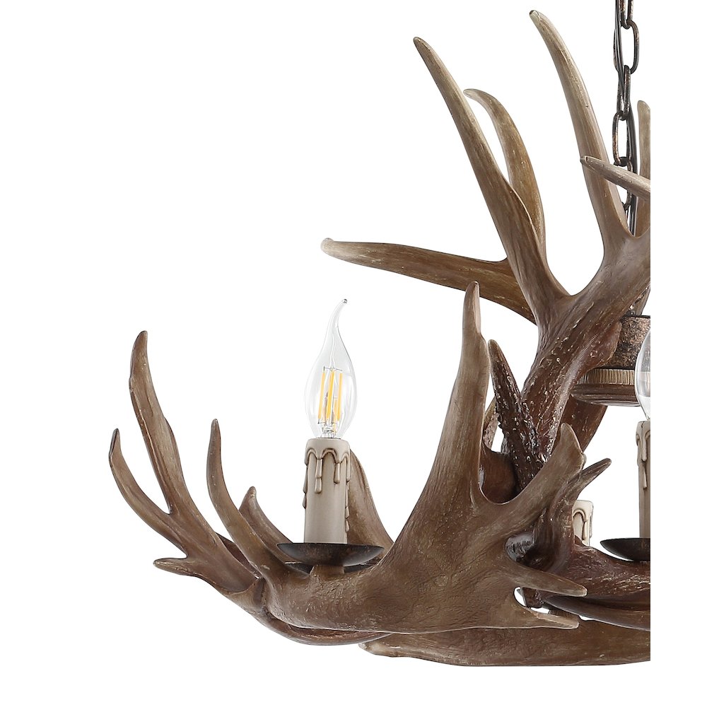 Eldora Adjustable Resin Antler Chandelier. Picture 3