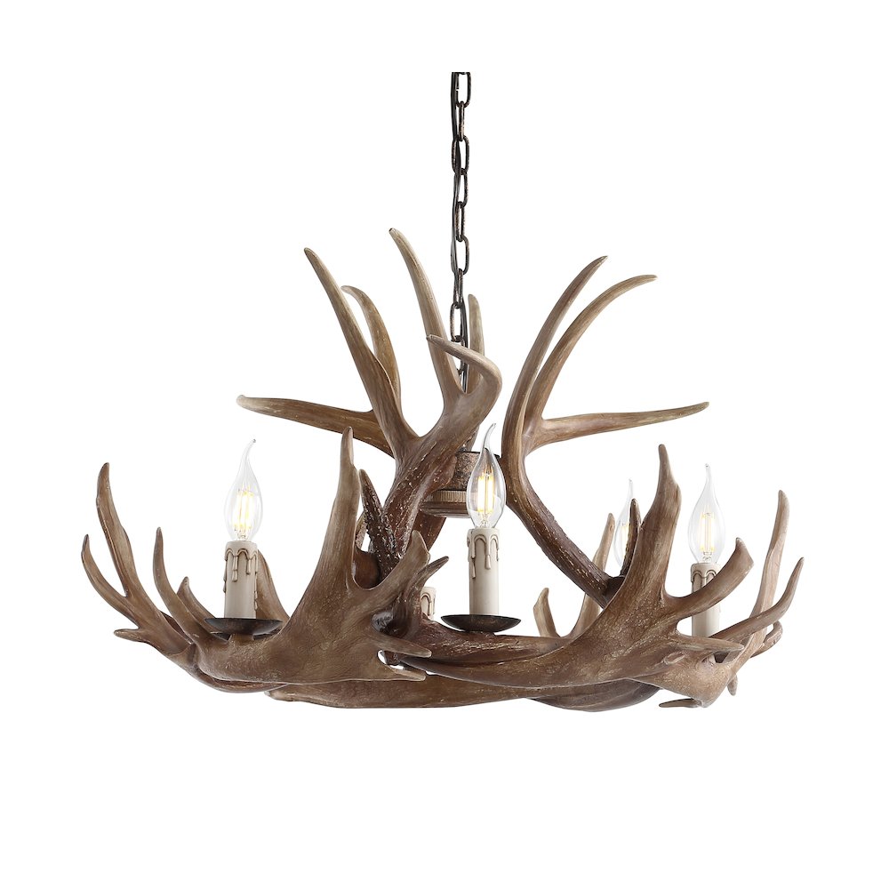 Eldora Adjustable Resin Antler Chandelier. Picture 15