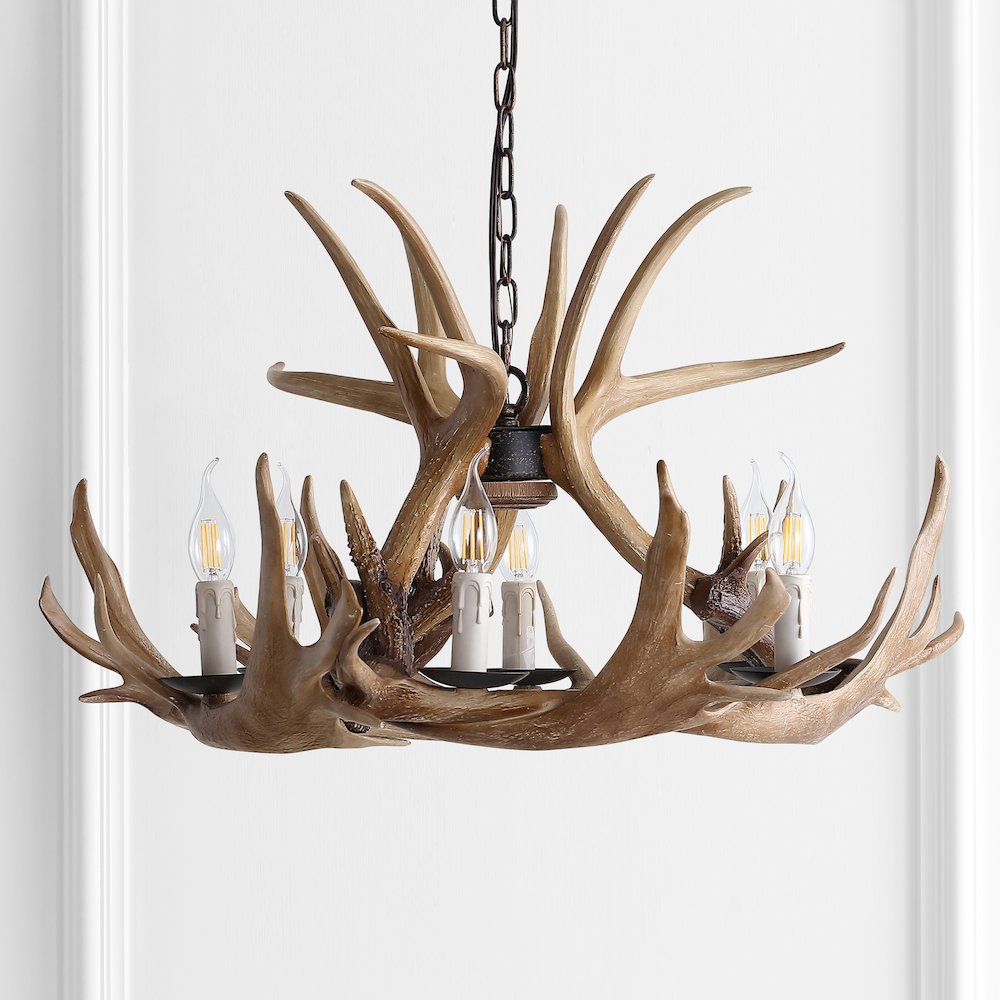 Eldora Adjustable Resin Antler Chandelier. Picture 11