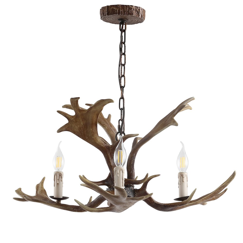 Eldora Adjustable Resin Antler Led Chandelier. Picture 2