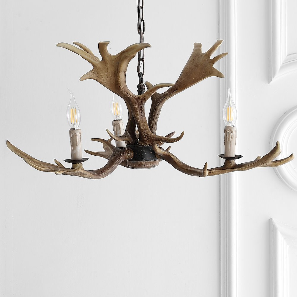 Eldora Adjustable Resin Antler Led Chandelier. Picture 9