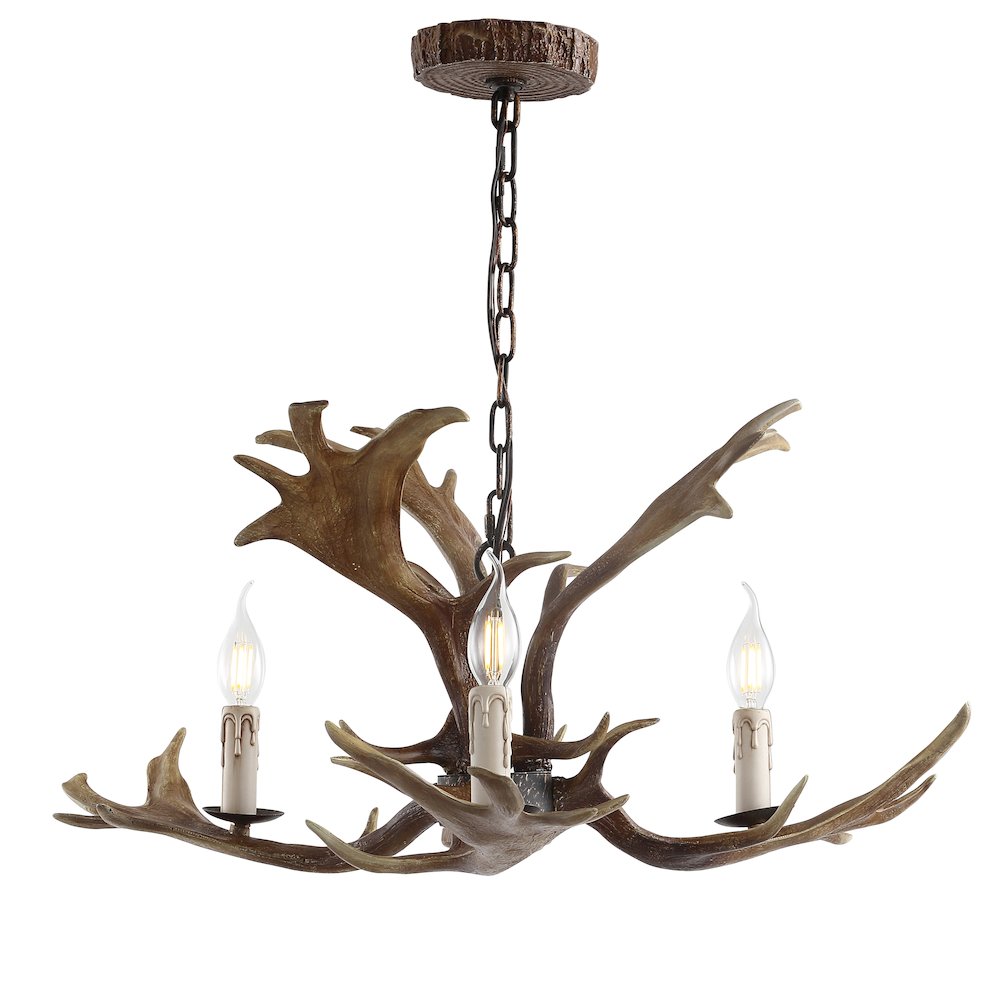 Eldora Adjustable Resin Antler Led Chandelier. Picture 1