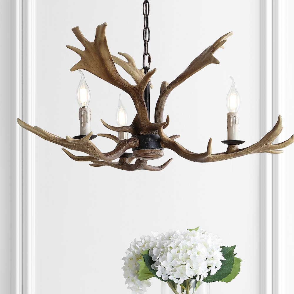 Eldora Adjustable Resin Antler Led Chandelier. Picture 12