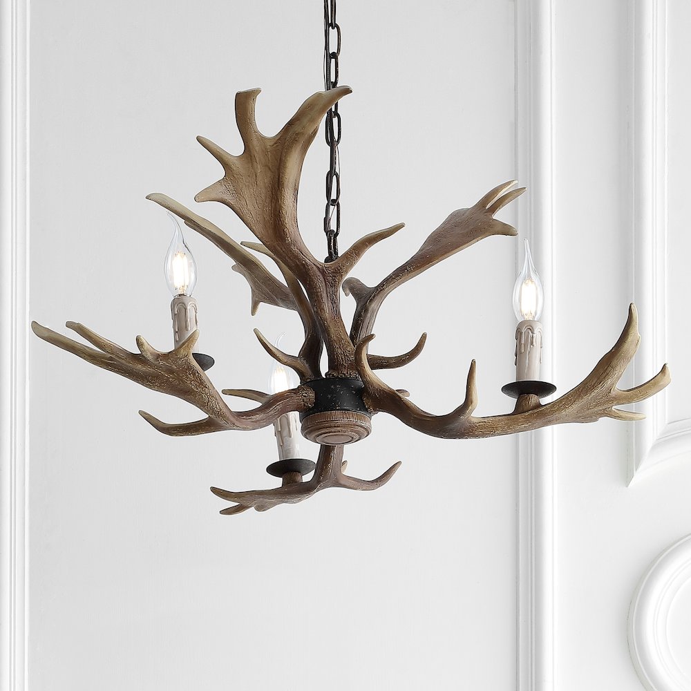 Eldora Adjustable Resin Antler Led Chandelier. Picture 5