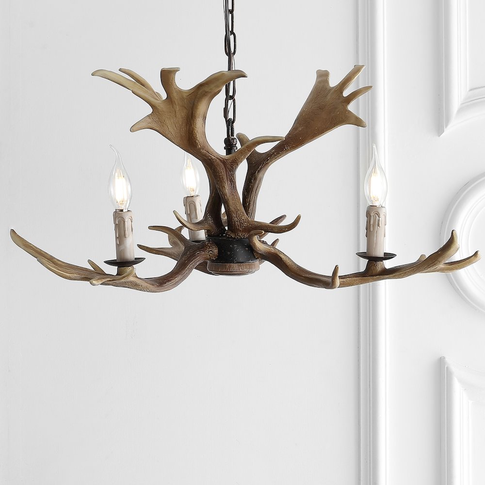 Eldora Adjustable Resin Antler Led Chandelier. Picture 11