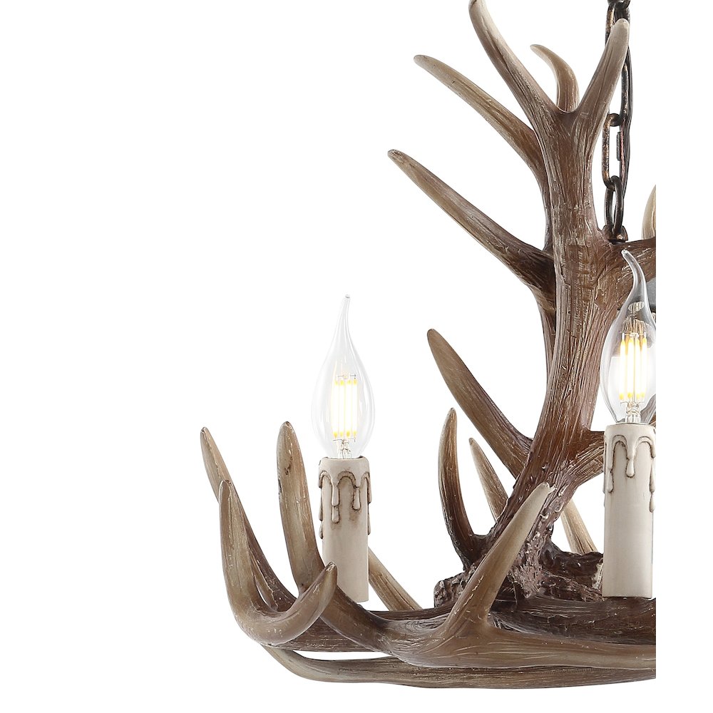 Eldora Adjustable Resin Antler Led Chandelier. Picture 3