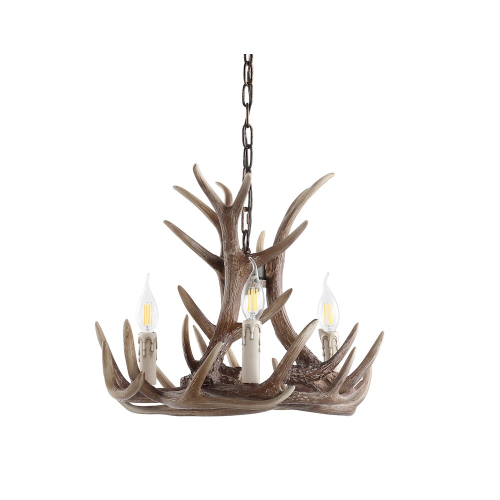 Eldora Adjustable Resin Antler Led Chandelier. Picture 13