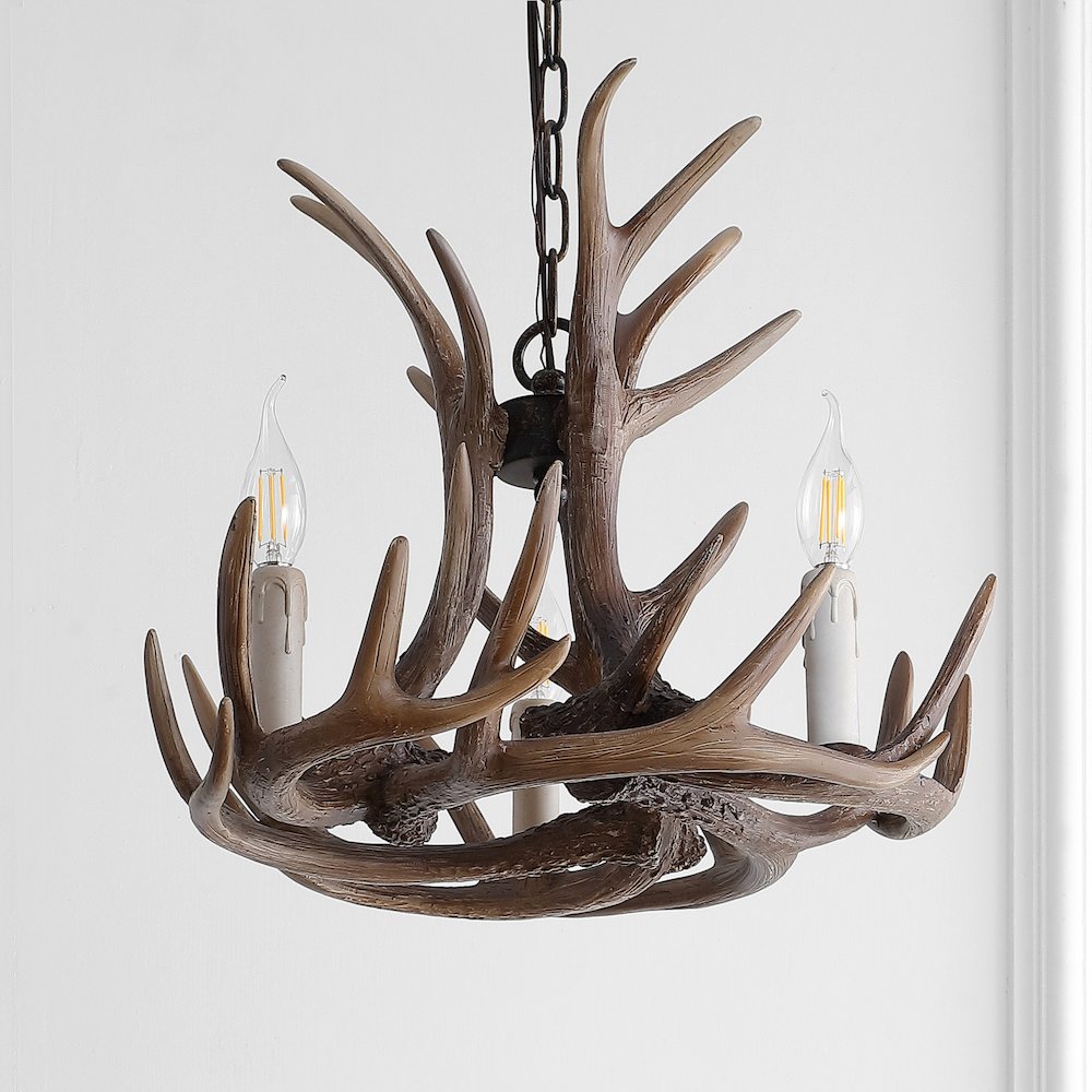 Eldora Adjustable Resin Antler Led Chandelier. Picture 7