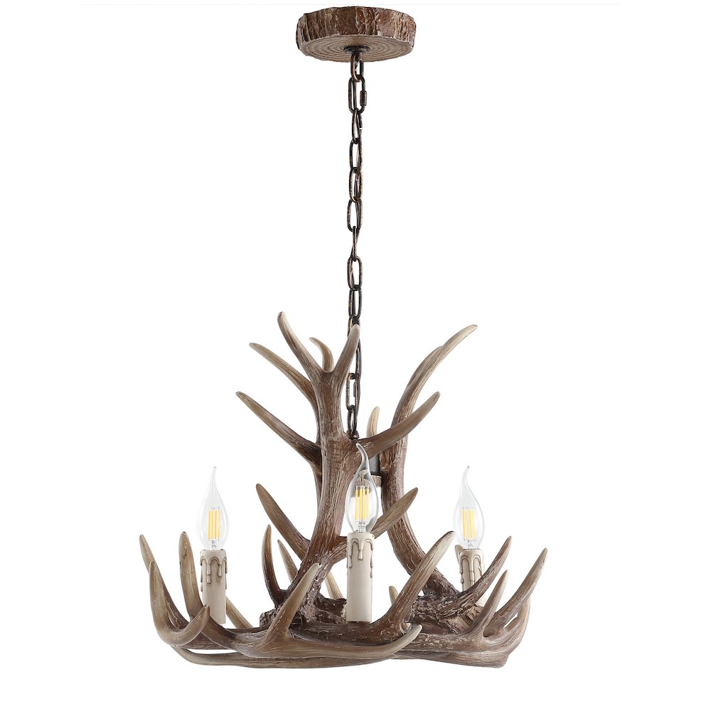 Eldora Adjustable Resin Antler Led Chandelier. Picture 1