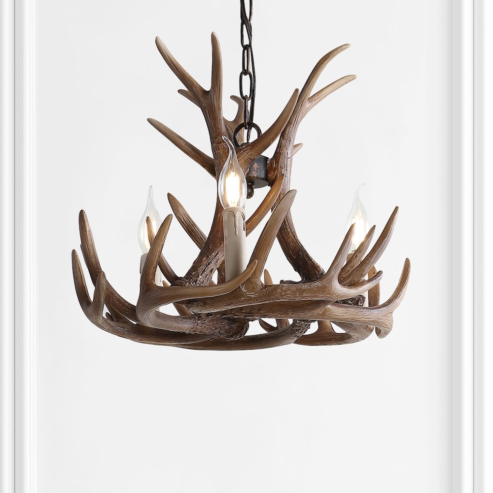 Eldora Adjustable Resin Antler Led Chandelier. Picture 12