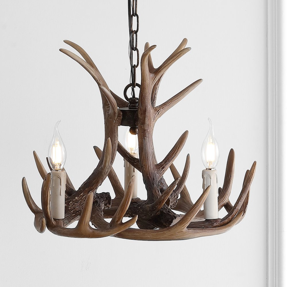 Eldora Adjustable Resin Antler Led Chandelier. Picture 11
