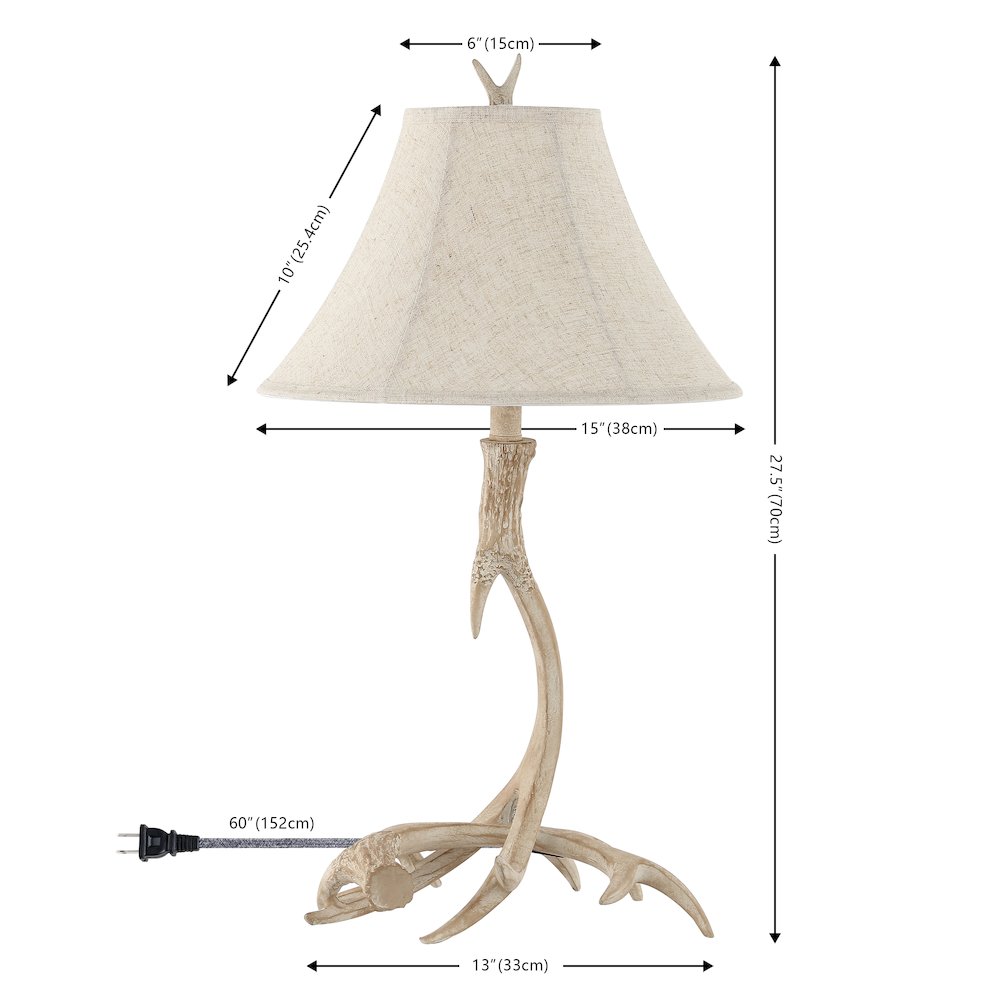 Antler Rustic Resin Led Table Lamp. Picture 7