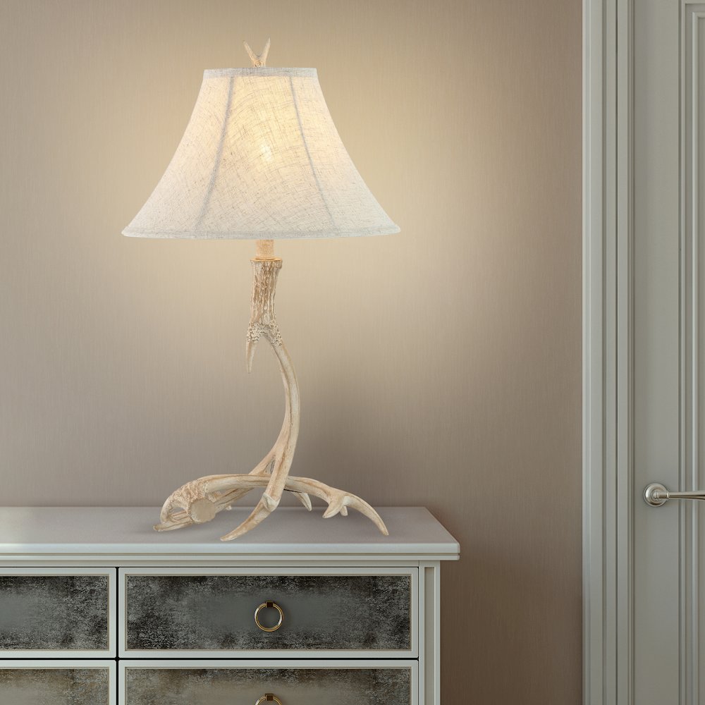 Antler Rustic Resin Led Table Lamp. Picture 1