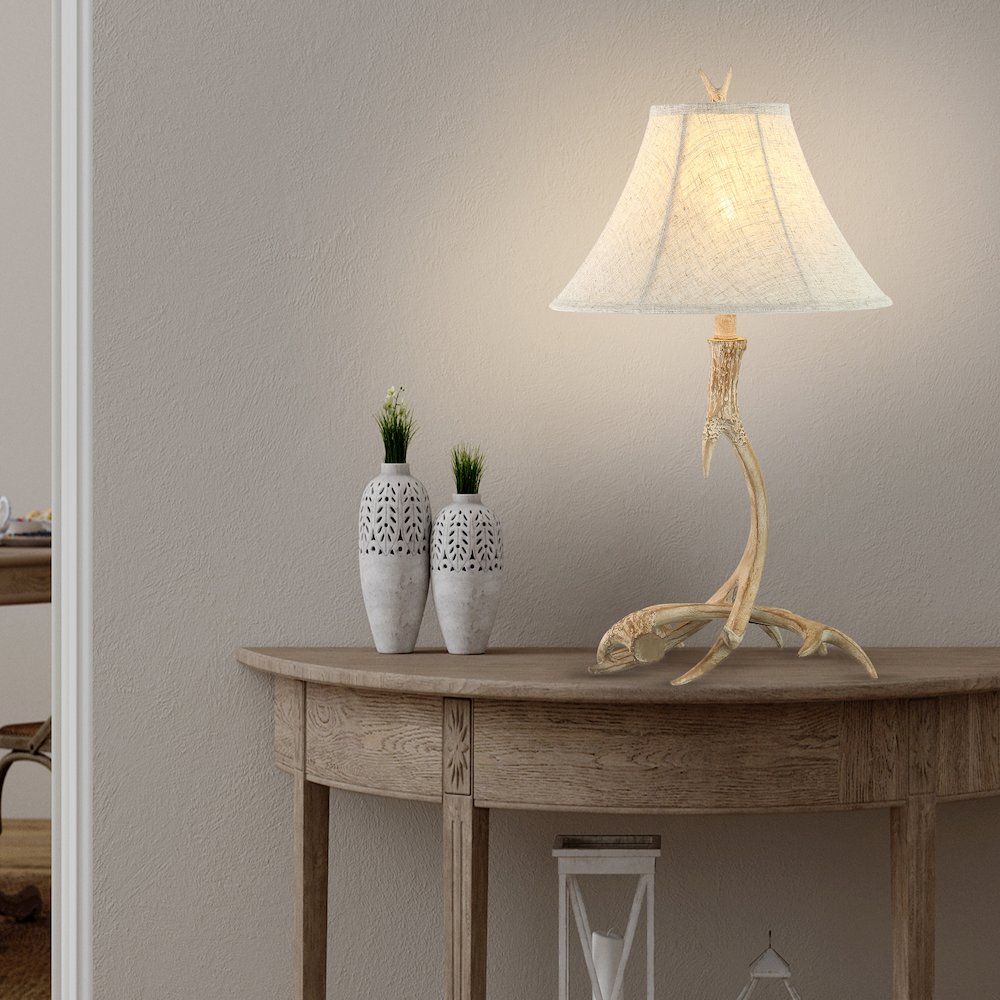 Antler Rustic Resin Led Table Lamp. Picture 2