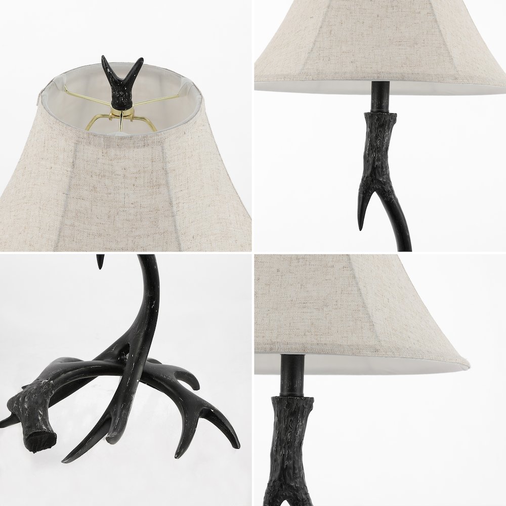 Antler Rustic Resin Led Table Lamp. Picture 4