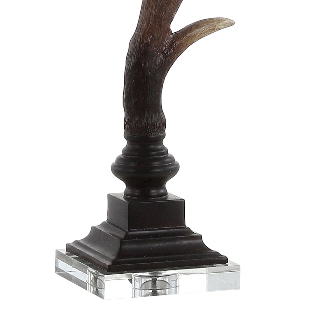 Antler Rustic Resin/Crystal Led Table Lamp. Picture 4