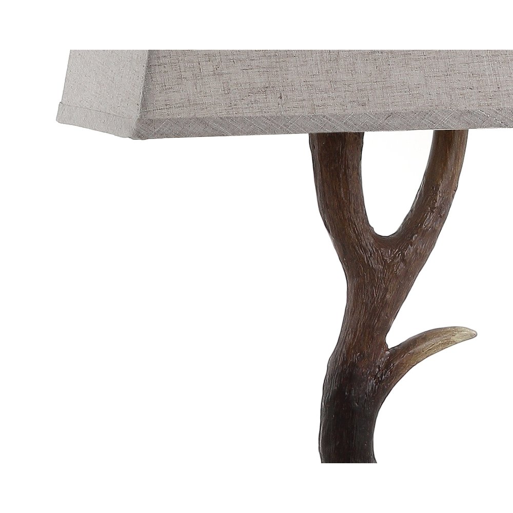 Antler Rustic Resin/Crystal Led Table Lamp. Picture 3