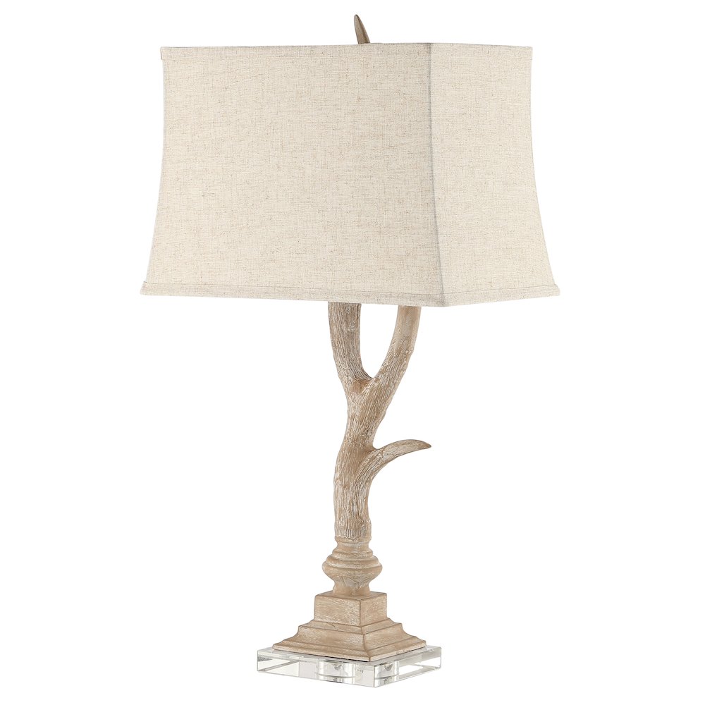 Antler Rustic Resin/Crystal Led Table Lamp. Picture 3