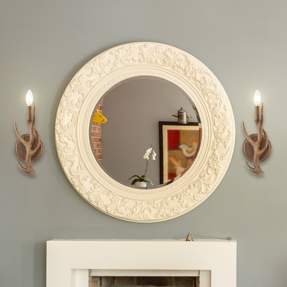 Cody 1-Light Southwestern Bohemian Resin/Iron Faux Antler Led Sconce. Picture 4