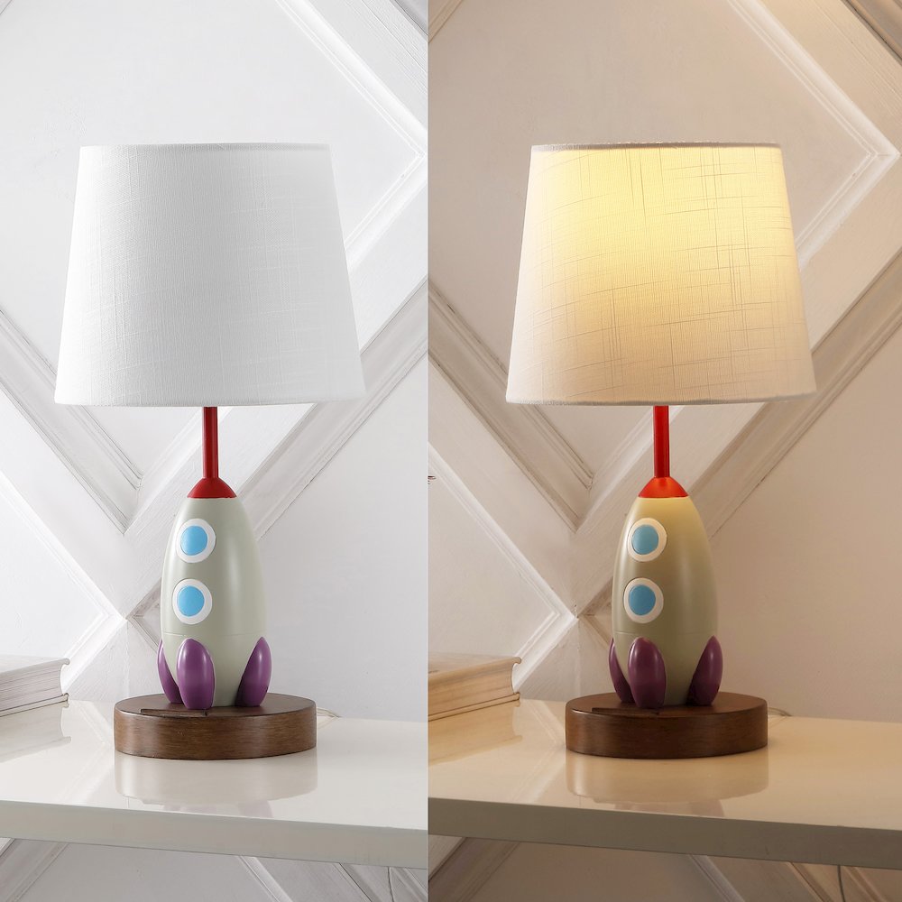 Houston Transitional Style Iron/Resin Rocket Led Kids' Table Lamp. Picture 5