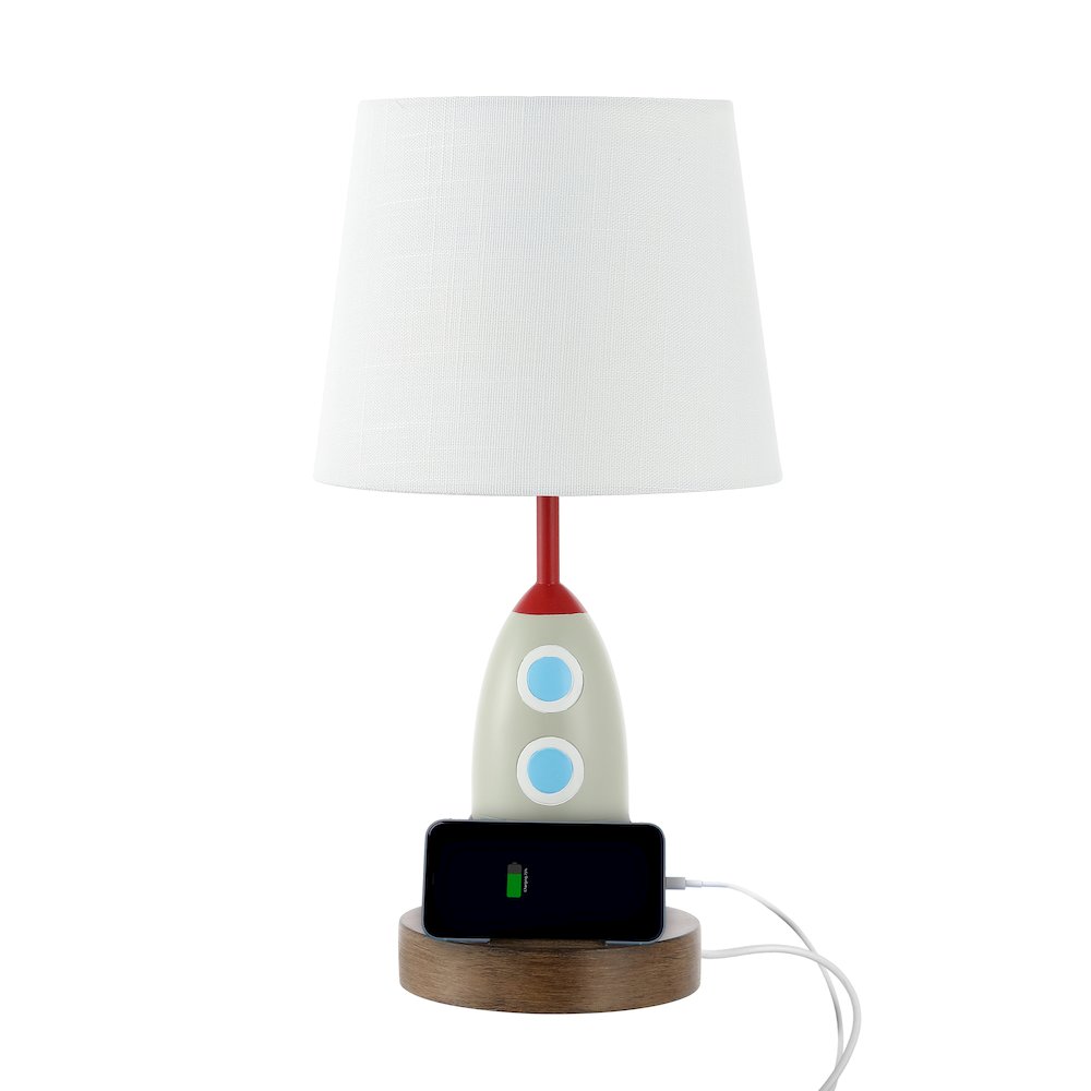 Houston Transitional Style Iron/Resin Rocket Led Kids' Table Lamp. Picture 2