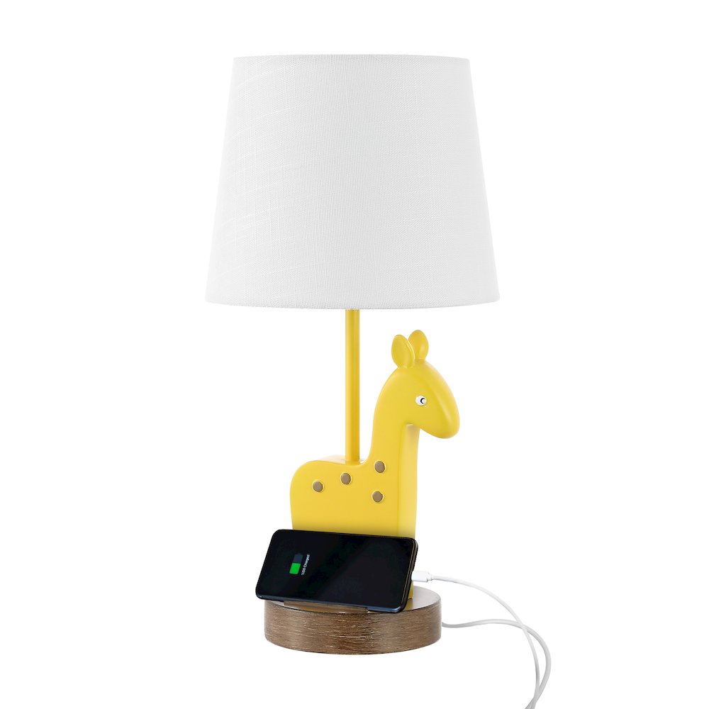 Sahara Mid-Century Vintage Iron/Resin Giraffe Led Kids' Table Lamp. Picture 2